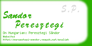 sandor peresztegi business card
